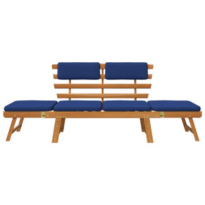 vidaXL Patio Bench Outdoor Garden Bench with Cushions 2-in-1 Solid Wood Acacia-42