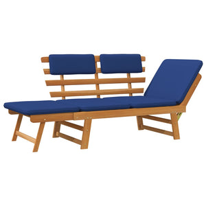 vidaXL Patio Bench Outdoor Garden Bench with Cushions 2-in-1 Solid Wood Acacia-8