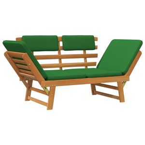 vidaXL Patio Bench Outdoor Garden Bench with Cushions 2-in-1 Solid Wood Acacia-7