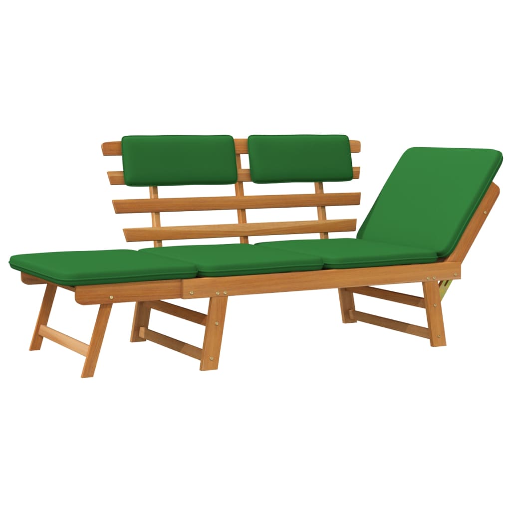 vidaXL Patio Bench Outdoor Garden Bench with Cushions 2-in-1 Solid Wood Acacia-17