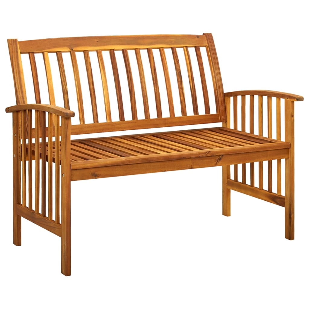 vidaXL Outdoor Patio Bench Garden Park Bench with Cushion Solid Wood Acacia-7