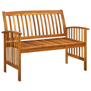 vidaXL Outdoor Patio Bench Garden Park Bench with Cushion Solid Wood Acacia-7