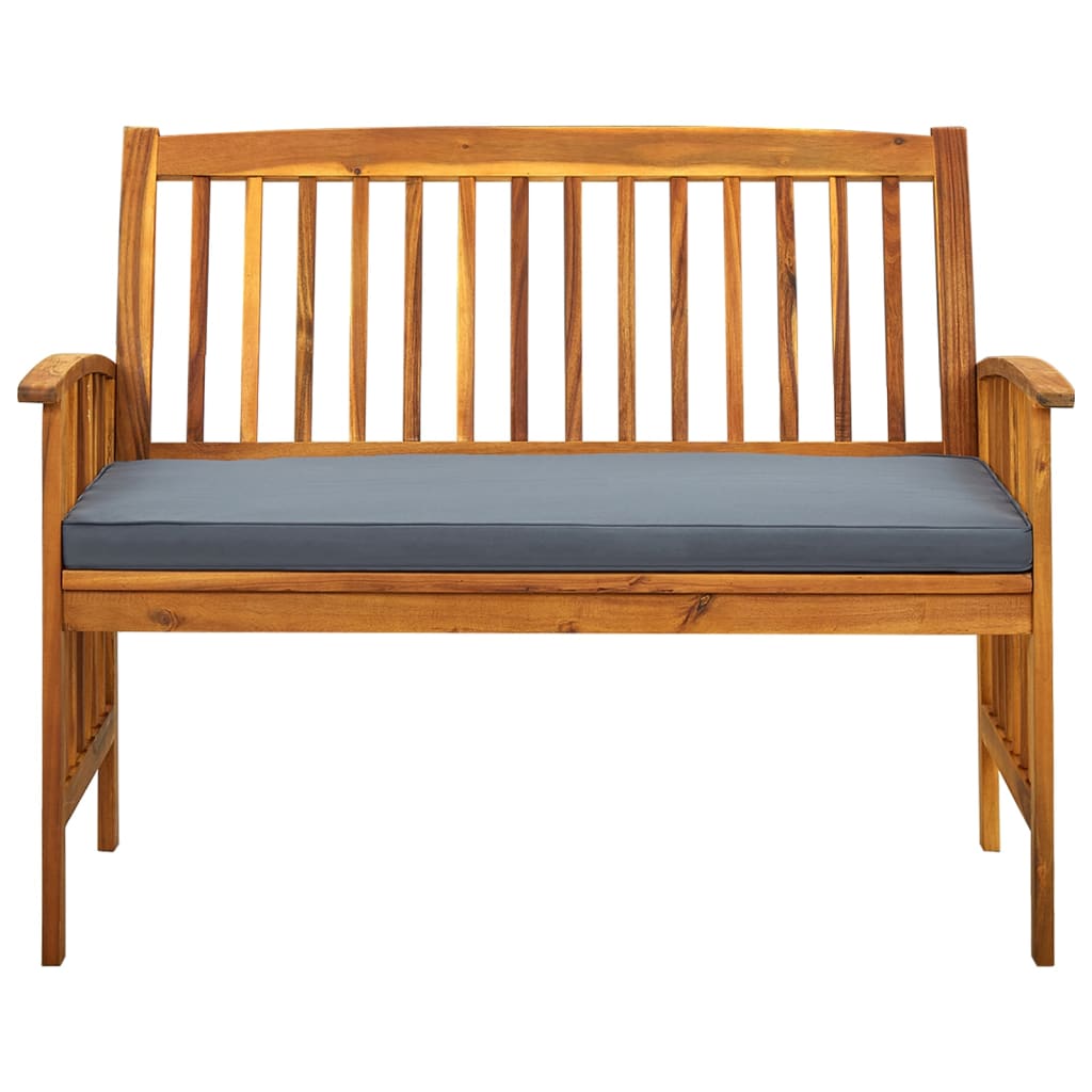 vidaXL Outdoor Patio Bench Garden Park Bench with Cushion Solid Wood Acacia-15