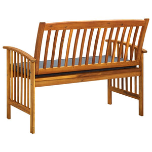 vidaXL Outdoor Patio Bench Garden Park Bench with Cushion Solid Wood Acacia-16