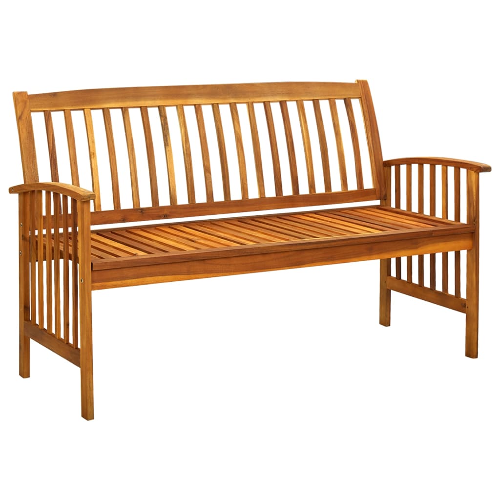 vidaXL Outdoor Patio Bench Garden Park Bench with Cushion Solid Wood Acacia-21