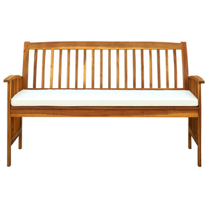 vidaXL Outdoor Patio Bench Garden Park Bench with Cushion Solid Wood Acacia-24