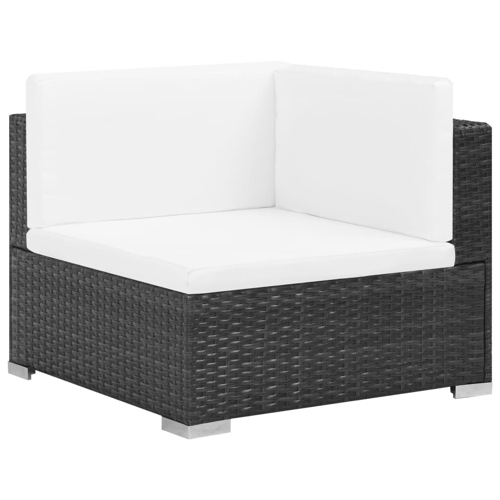 vidaXL Patio Furniture Set 6 Piece Outdoor Sofa with Coffee Table Poly Rattan-3