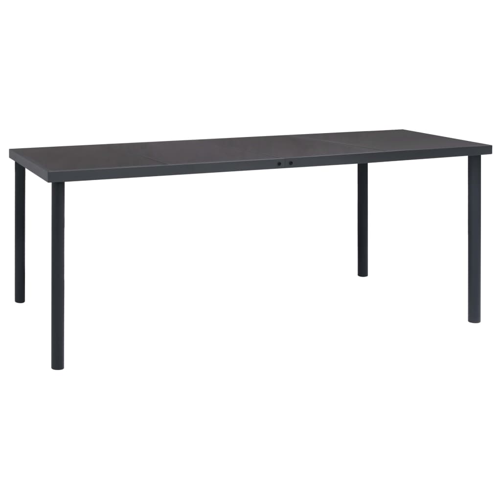 vidaXL Patio Dining Table Anthracite Steel 59.1"x35.4"x29.1"/74.8"x35.4"x29.1"-7