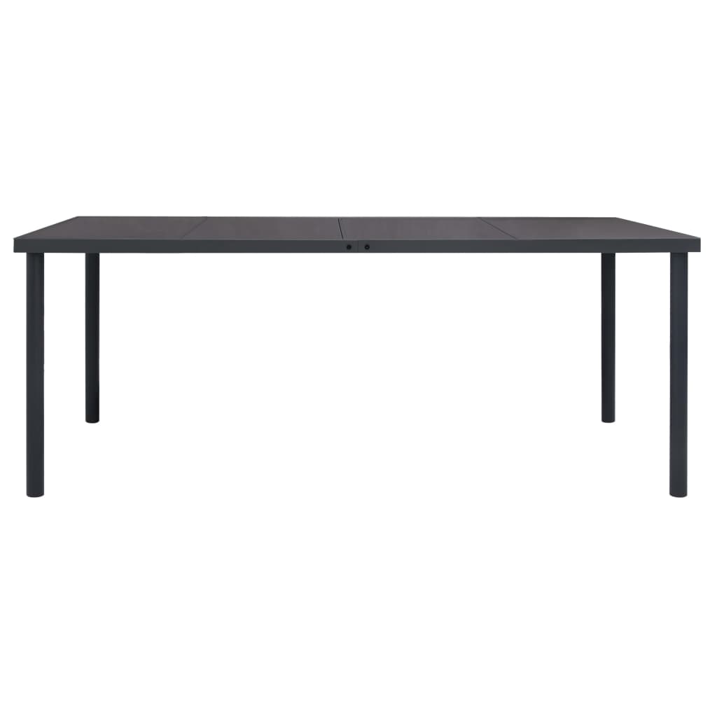 vidaXL Patio Dining Table Anthracite Steel 59.1"x35.4"x29.1"/74.8"x35.4"x29.1"-9