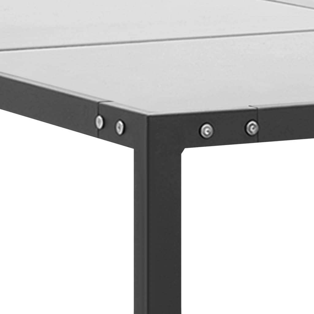 vidaXL Patio Table Anthracite 51.2"x51.2"x28.3" Steel and Glass-2