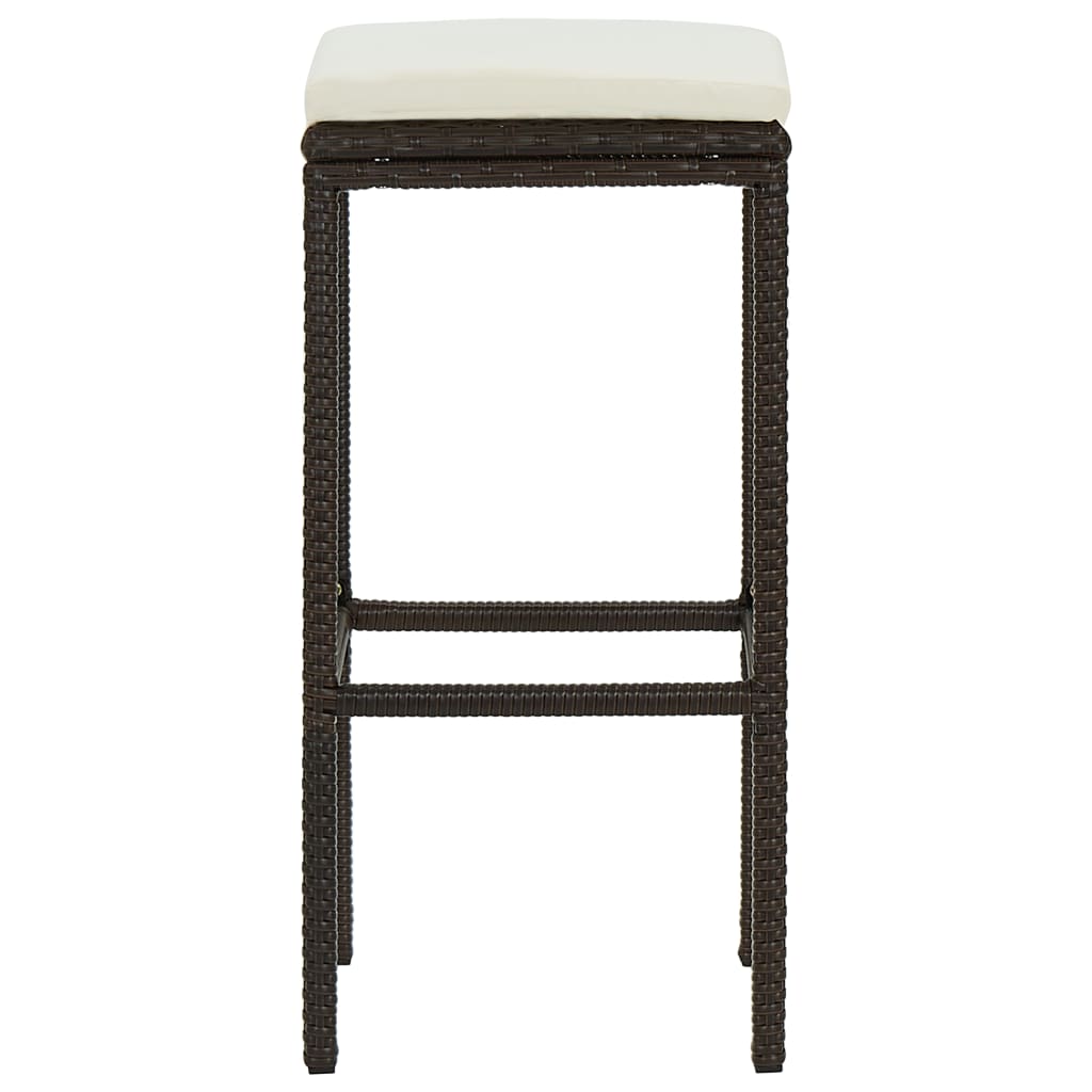 vidaXL Bar Stool Bar Seat Counter Height Island Stool for Pub Poly Rattan-28