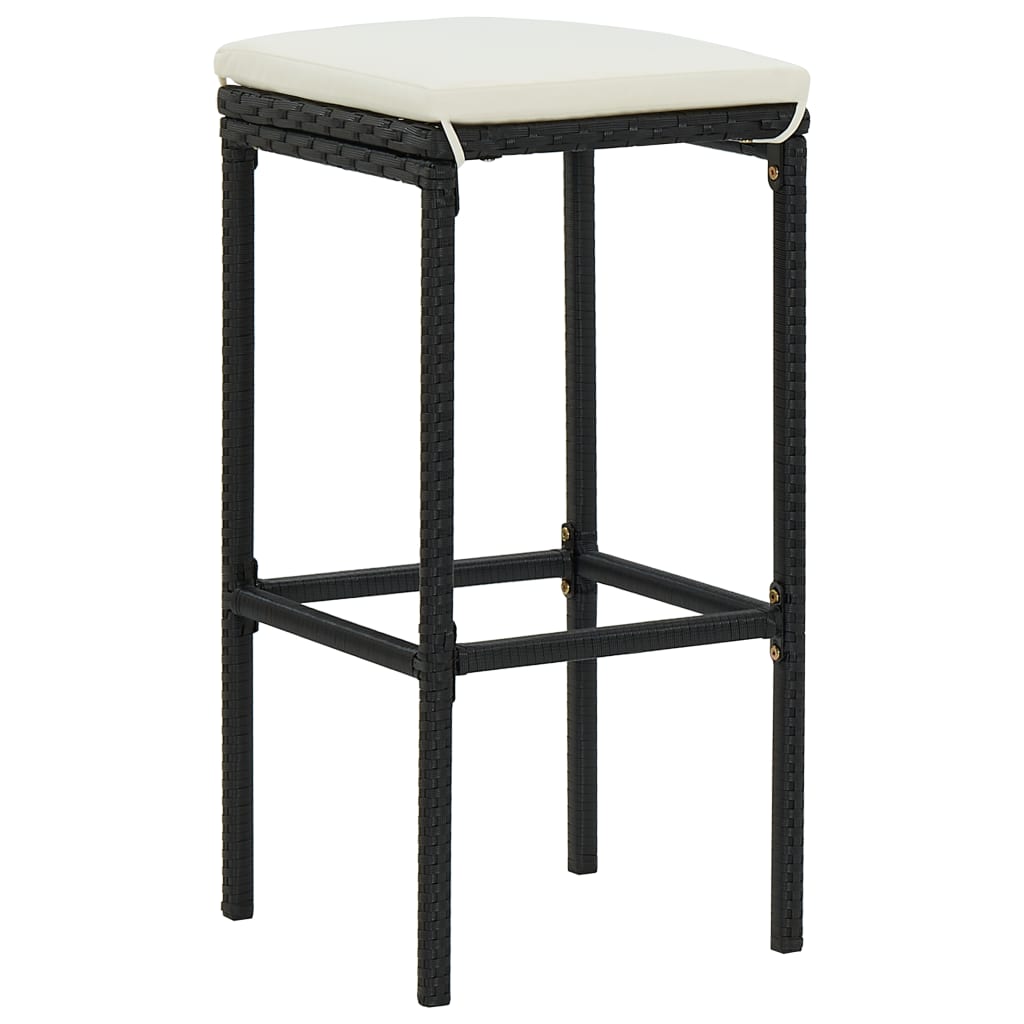 vidaXL Bar Stool Bar Seat Counter Height Island Stool for Pub Poly Rattan-14