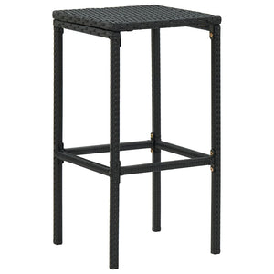 vidaXL Bar Stool Bar Seat Counter Height Island Stool for Pub Poly Rattan-15