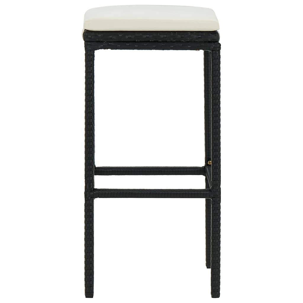 vidaXL Bar Stool Bar Seat Counter Height Island Stool for Pub Poly Rattan-30