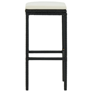 vidaXL Bar Stool Bar Seat Counter Height Island Stool for Pub Poly Rattan-30