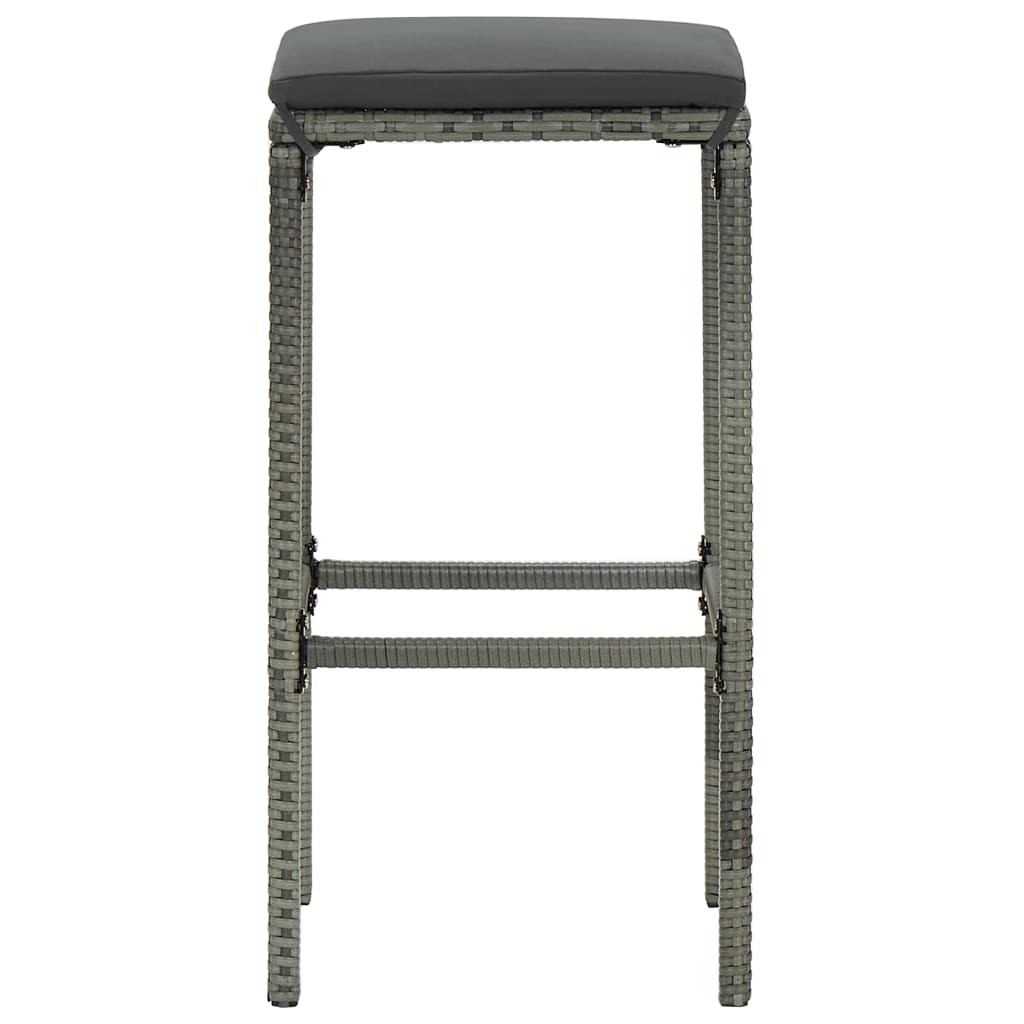 vidaXL Bar Stool Bar Seat Counter Height Island Stool for Pub Poly Rattan-31