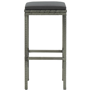 vidaXL Bar Stool Bar Seat Counter Height Island Stool for Pub Poly Rattan-32