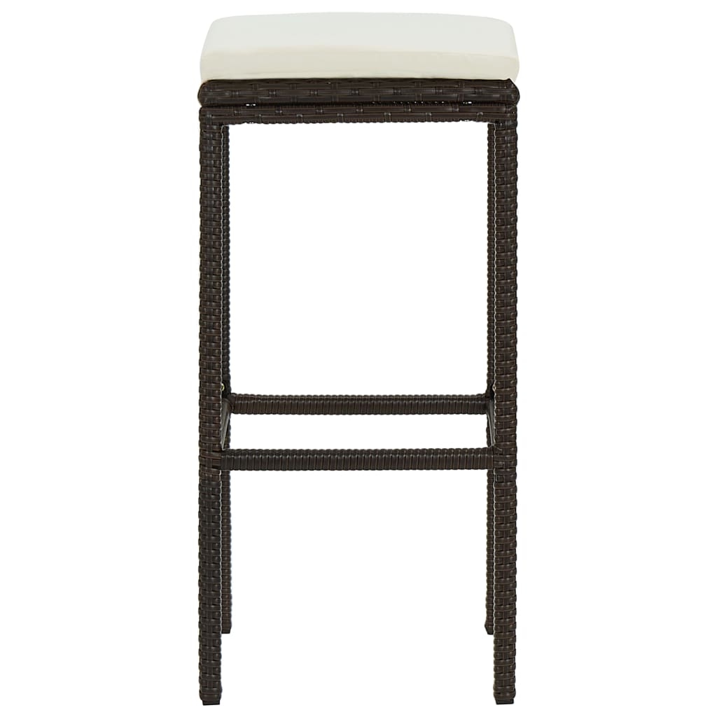 vidaXL Bar Stool Bar Seat Counter Height Island Stool for Pub Poly Rattan-33