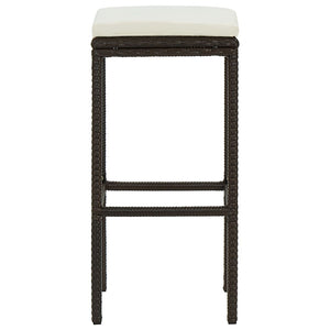 vidaXL Bar Stool Bar Seat Counter Height Island Stool for Pub Poly Rattan-33