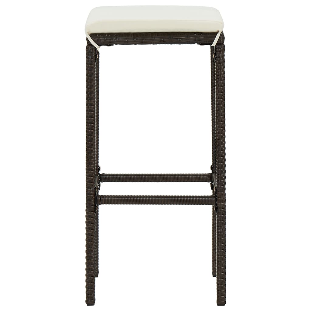 vidaXL Bar Stool Bar Seat Counter Height Island Stool for Pub Poly Rattan-34