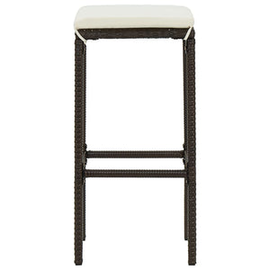 vidaXL Bar Stool Bar Seat Counter Height Island Stool for Pub Poly Rattan-34