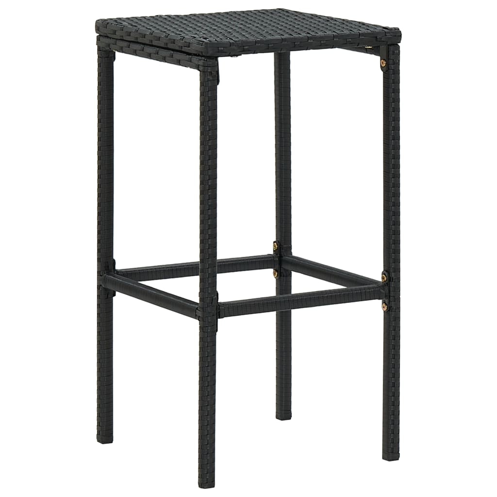 vidaXL Bar Stool Bar Seat Counter Height Island Stool for Pub Poly Rattan-45