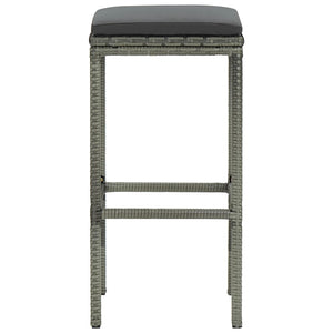 vidaXL Bar Stool Bar Seat Counter Height Island Stool for Pub Poly Rattan-37