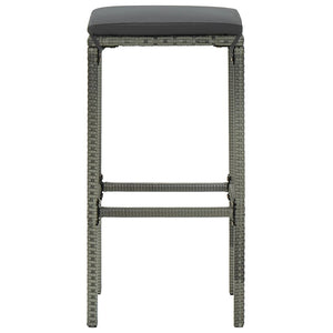 vidaXL Bar Stool Bar Seat Counter Height Island Stool for Pub Poly Rattan-38