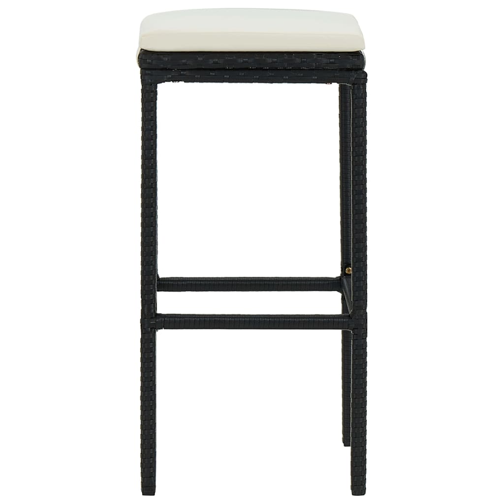 vidaXL Bar Stool Bar Seat Counter Height Island Stool for Pub Poly Rattan-51