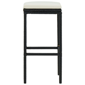 vidaXL Bar Stool Bar Seat Counter Height Island Stool for Pub Poly Rattan-51