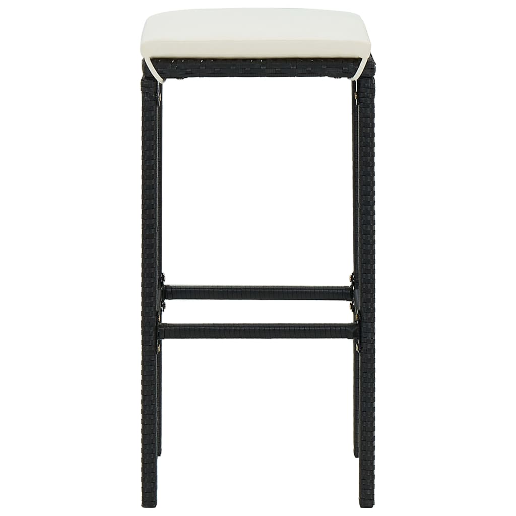 vidaXL Bar Stool Bar Seat Counter Height Island Stool for Pub Poly Rattan-52