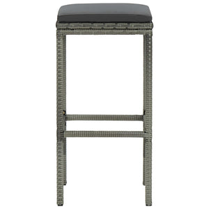 vidaXL Bar Stool Bar Seat Counter Height Island Stool for Pub Poly Rattan-53