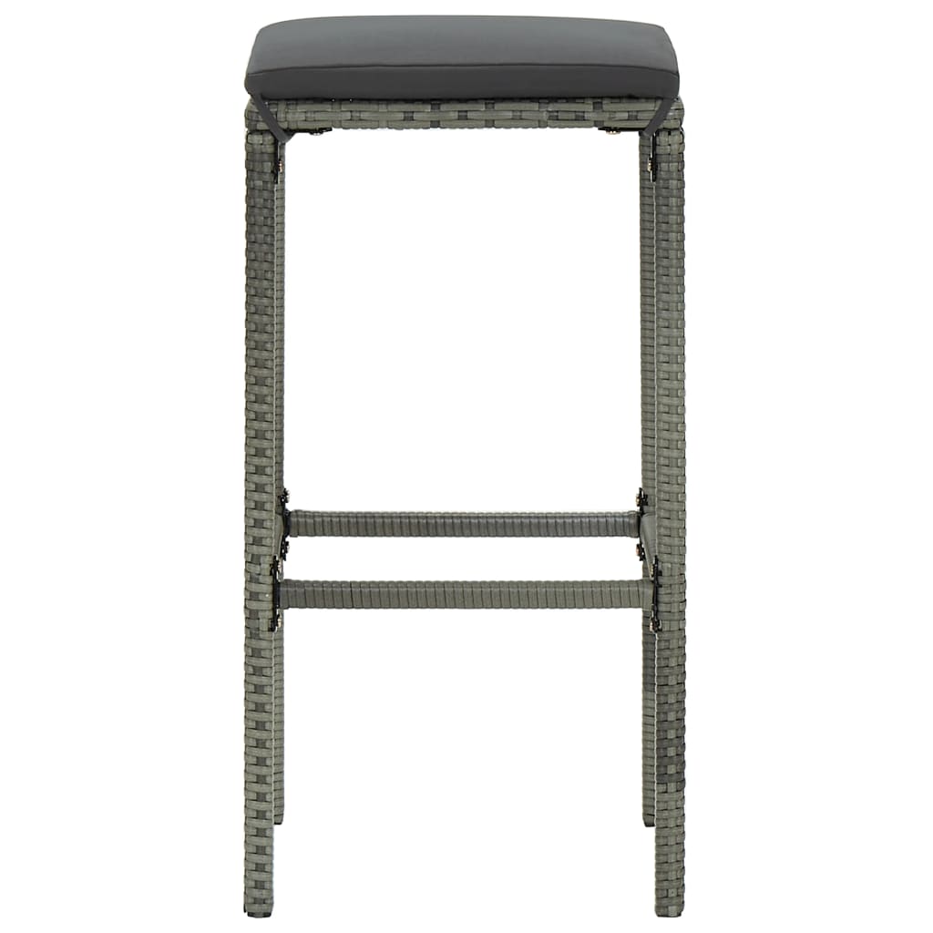 vidaXL Bar Stool Bar Seat Counter Height Island Stool for Pub Poly Rattan-54