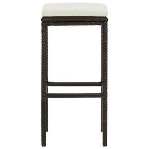 vidaXL Bar Stool Bar Seat Counter Height Island Stool for Pub Poly Rattan-55