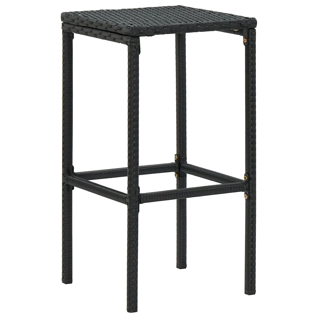 vidaXL Bar Stool Bar Seat Counter Height Island Stool for Pub Poly Rattan-23