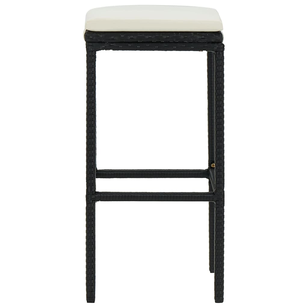 vidaXL Bar Stool Bar Seat Counter Height Island Stool for Pub Poly Rattan-57