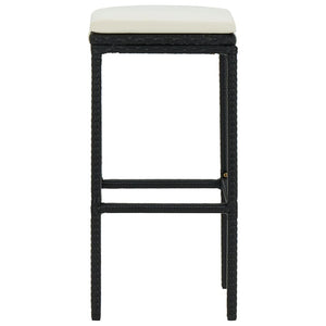 vidaXL Bar Stool Bar Seat Counter Height Island Stool for Pub Poly Rattan-57