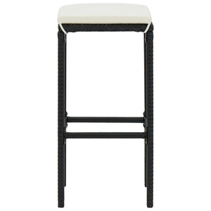 vidaXL Bar Stool Bar Seat Counter Height Island Stool for Pub Poly Rattan-58