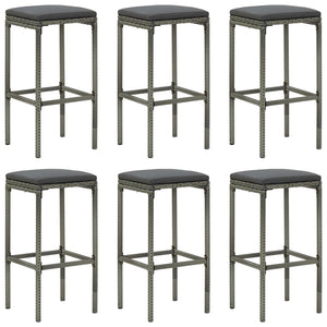 vidaXL Bar Stool Bar Seat Counter Height Island Stool for Pub Poly Rattan-24