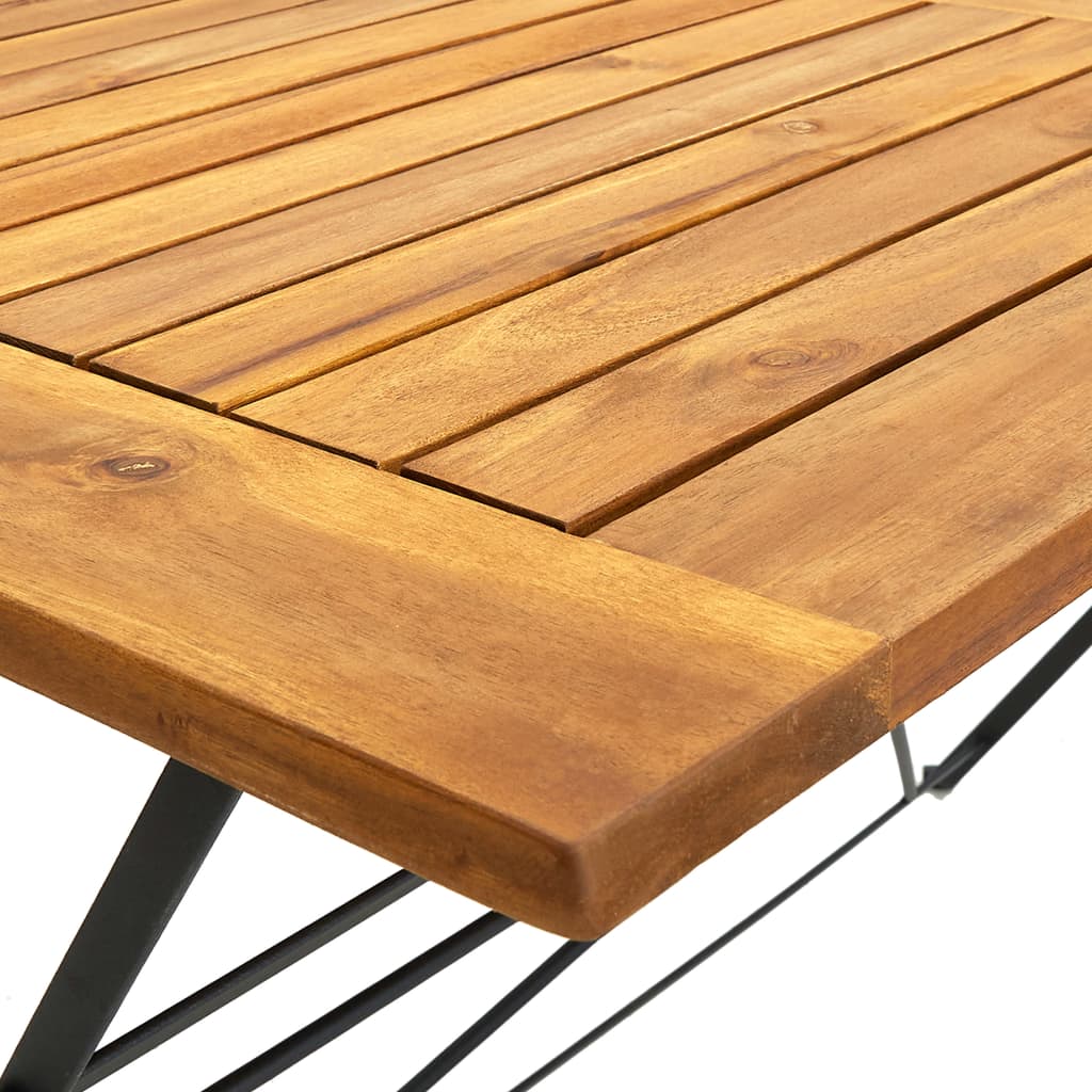 vidaXL Outdoor Dining Table Garden Porch Folding Patio Table Solid Acacia Wood-7