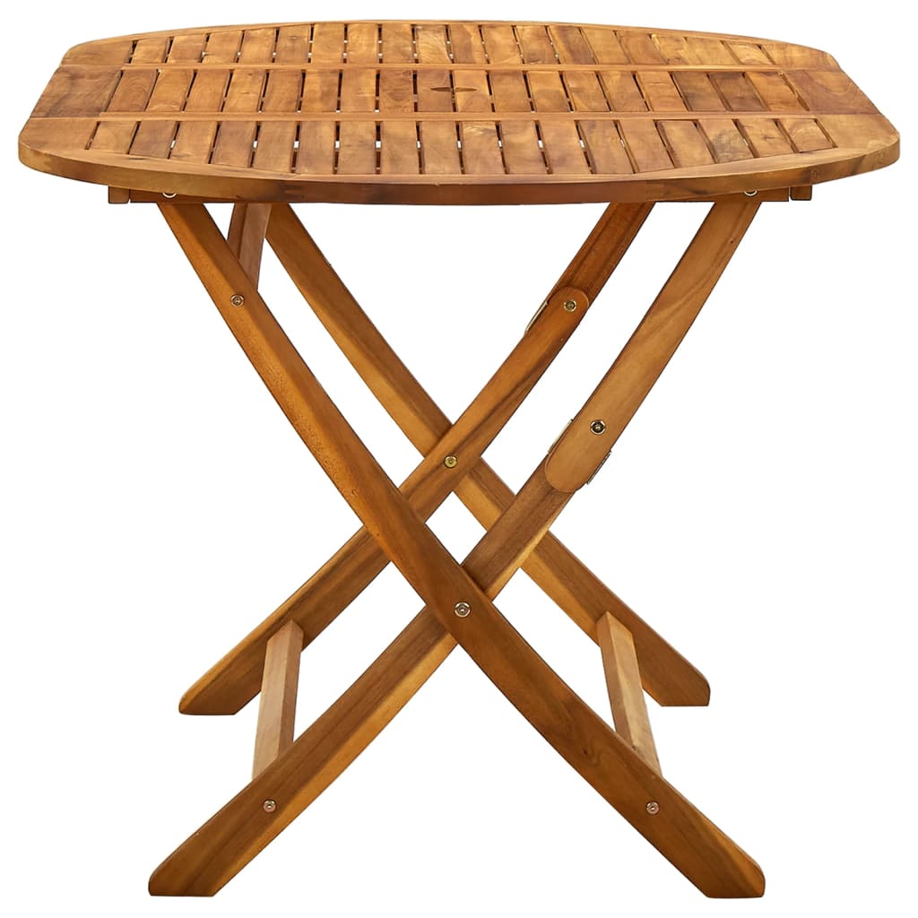 vidaXL Folding Patio Table Outdoor Folding Garden Table Solid Wood Acacia-5