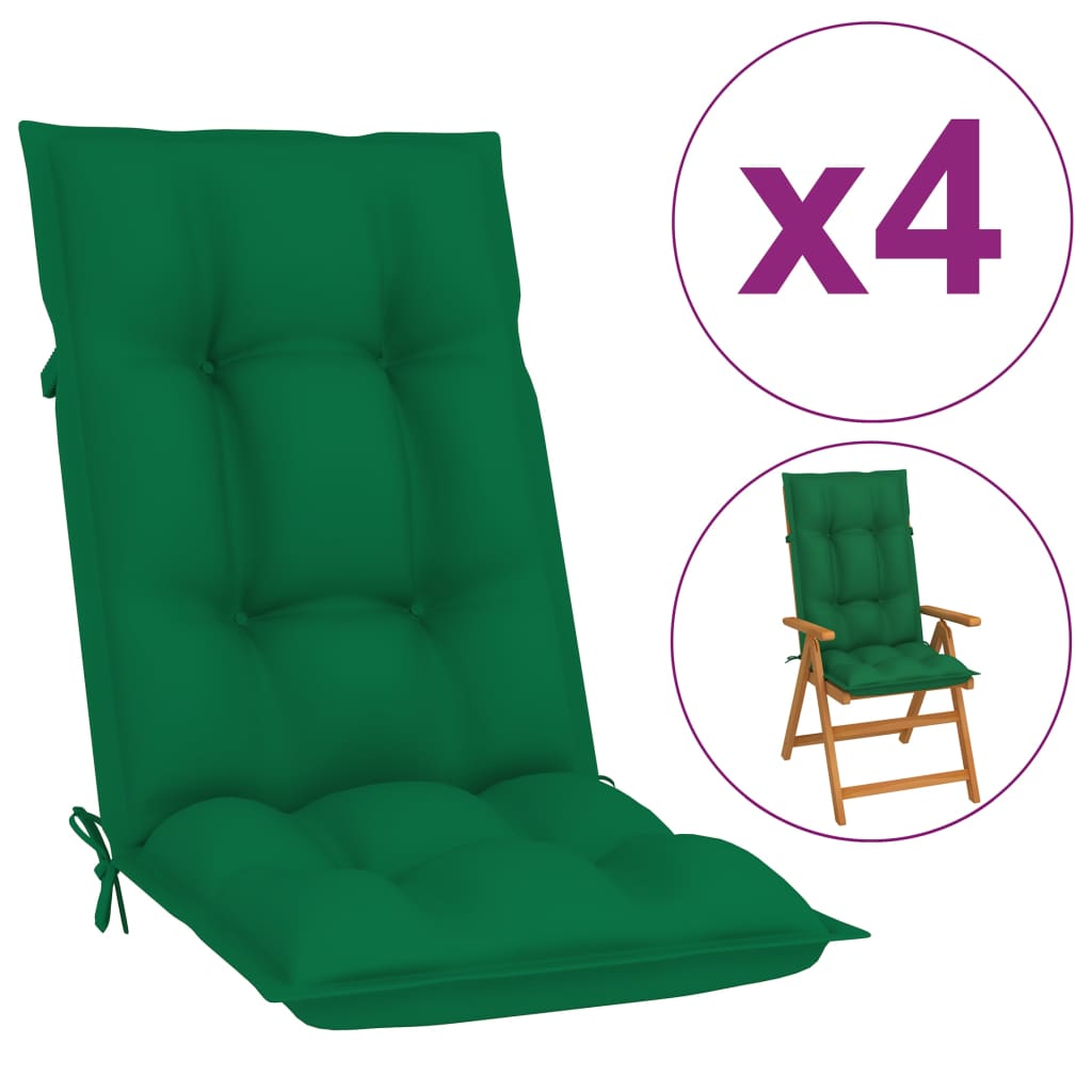 vidaXL Chair Cushion Water Repellent Garden High Back Chair Cushion Pad Fabric-40