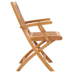 vidaXL Folding Patio Chairs 2 pcs Solid Teak Wood-3