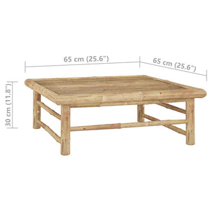 vidaXL Patio Table 25.6"x25.6"x11.8" Bamboo-4