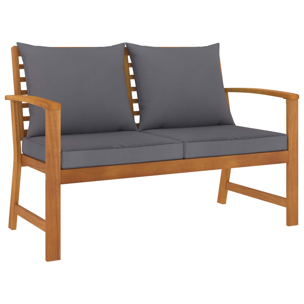 vidaXL 5 Piece Garden Lounge Set with Cushion Solid Acacia Wood-5