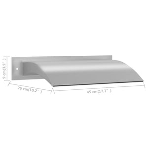 vidaXL Pool Fountain Silver 17.7"x10.2"x5.1" Stainless Steel-7