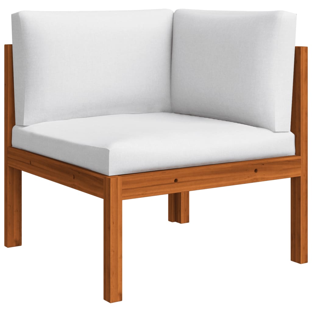 vidaXL Patio Corner Sofa with Cushions Solid Acacia Wood-0