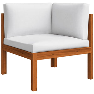 vidaXL Patio Corner Sofa with Cushions Solid Acacia Wood-0