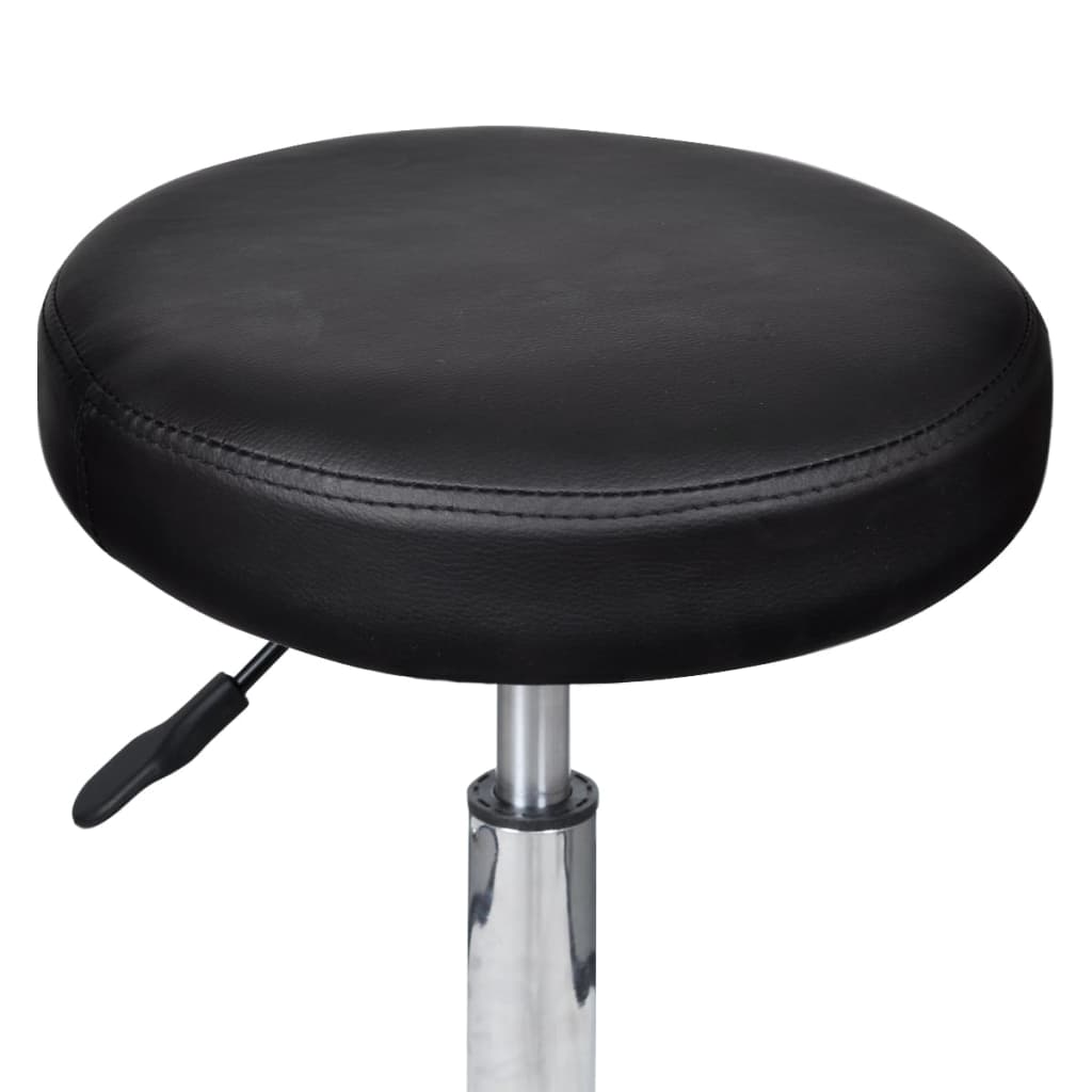 vidaXL Office Chair Swivel Rolling Stool with Wheels for Office Faux Leather-9