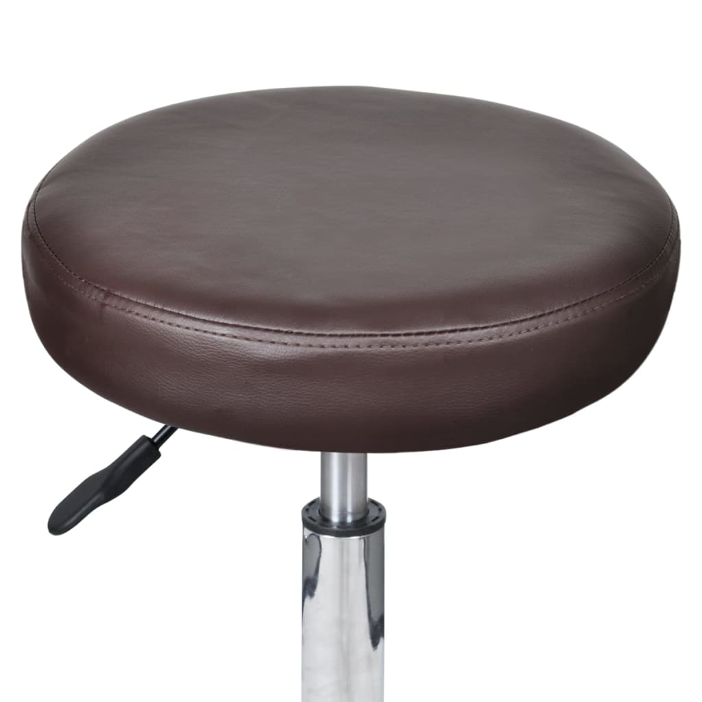 vidaXL Office Chair Swivel Rolling Stool with Wheels for Office Faux Leather-0